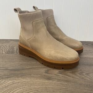 Timberland Boots Women's 8 Taupe Cervinia Valley Chelsea Ankle Leather